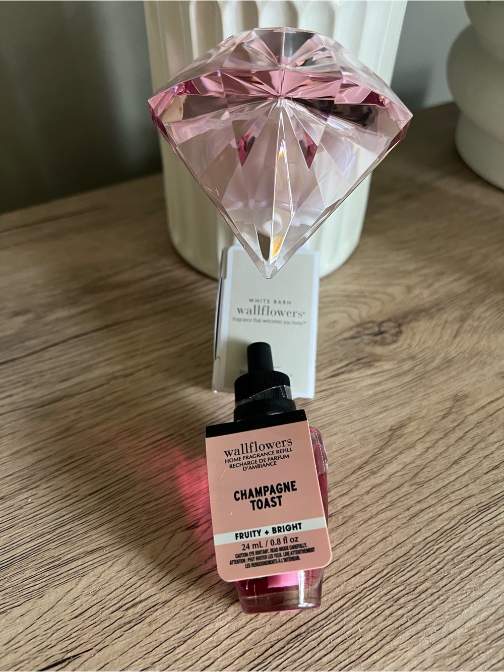 White Barn Pink Diamond plug in. Fragrance Refill Champagne Toast